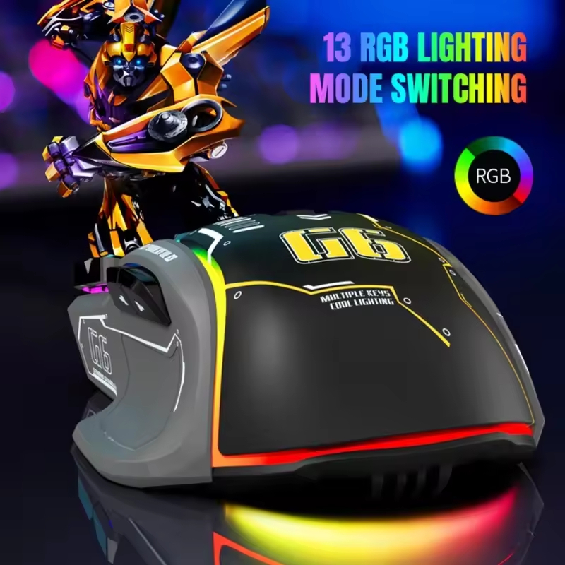 12800 DPI 10D RGB Wired Gaming Mouse